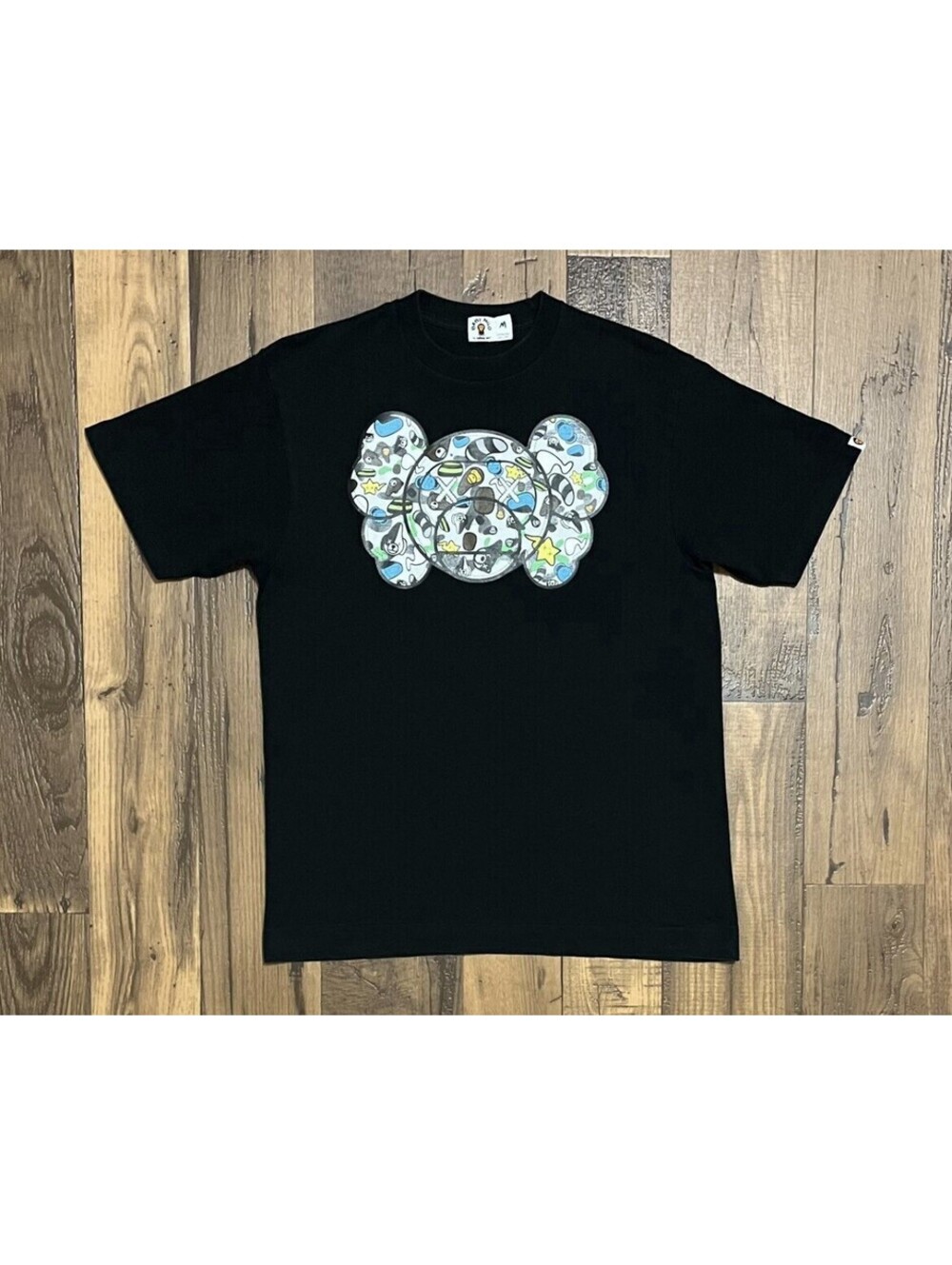 A Bathing Ape Bape X Kaws Tee Shirt Medium Black